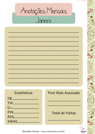 Anotações Mensais
Blog Meu Romeu - www.meuromeu.com.br
Janeiro
.........................................................................
.........................................................................
.........................................................................
.........................................................................
.........................................................................
.........................................................................
.........................................................................
.........................................................................
.........................................................................
.........................................................................
.........................................................................
.........................................................................
FB............................
TW...........................
G+............................
PIN...........................
RSS..........................
EMAIL......................
Estatísticas Post Mais Acessado
..................................
..................................
Total de Visitas
..................................
 
