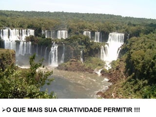 O QUE MAIS SUA CRIATIVIDADE PERMITIR !!! 