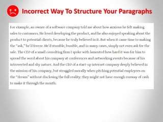 Incorrect Way To Structure Your Paragraphs
 