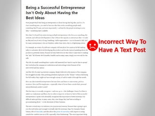 Incorrect Way To
Have A Text Post
 