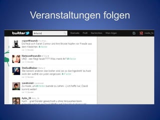 Veranstaltungen folgen
 