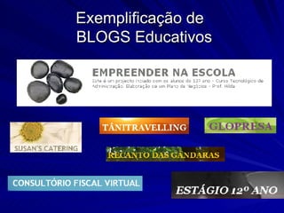 Exemplificação de   BLOGS Educativos 