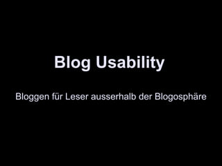 Blog Usability ,[object Object]