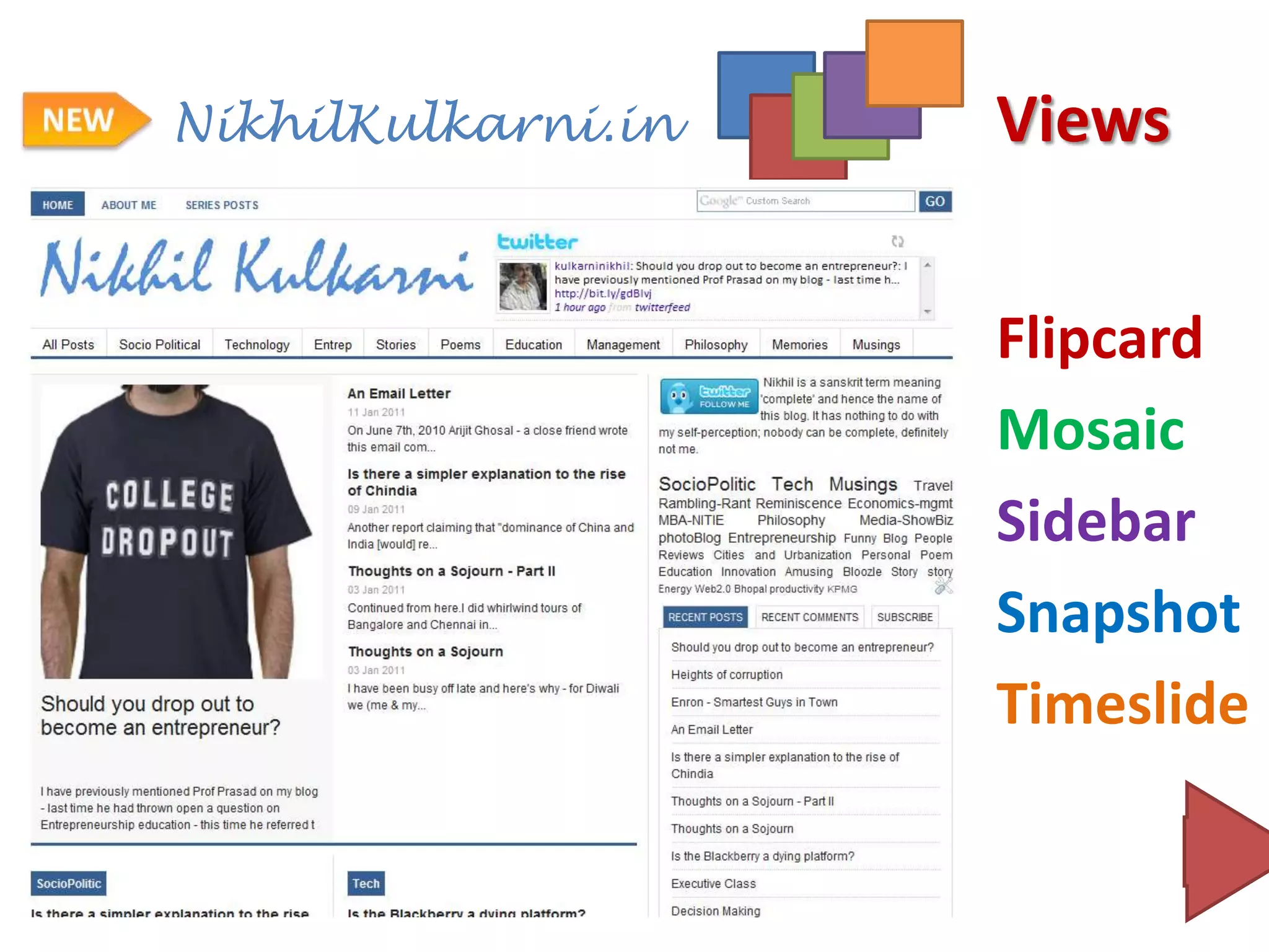 NikhilKulkarni.inViewsFlipcardMosaicSidebarSnapshotTimeslide