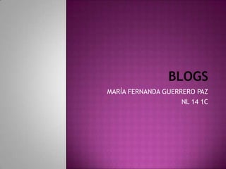 MARÍA FERNANDA GUERRERO PAZ
                    NL 14 1C
 