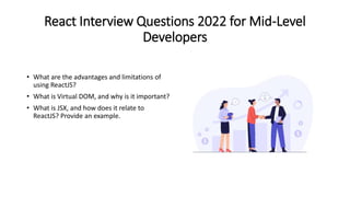 Top React JS Interview Questions to Ask | PPT