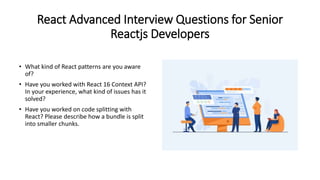 Top React JS Interview Questions to Ask | PPT