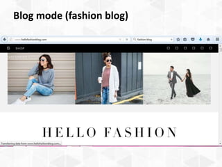 Blog mode (fashion blog)
 
