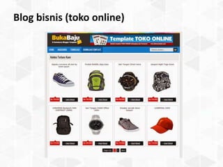 Blog bisnis (toko online)
 