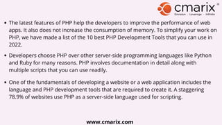 10 Best Php Development Tools To Develop Web Application Ppt 10 Best Php Development Tools To Develop Web Application Ppt