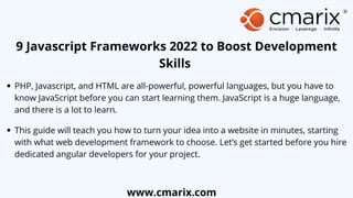 9 Best JavaScript Frameworks to Learn in 2022 to Boost Development ...