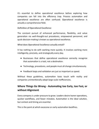 The Efficiency Trap — When Automation Outruns Understanding | DOCX