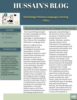 Technology Enhance Language Learning (TELL) | PDF | Education
