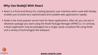 Combine React with Node.js to Build a Web application | PPT