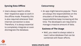 How to choose right database for you React Native app development?