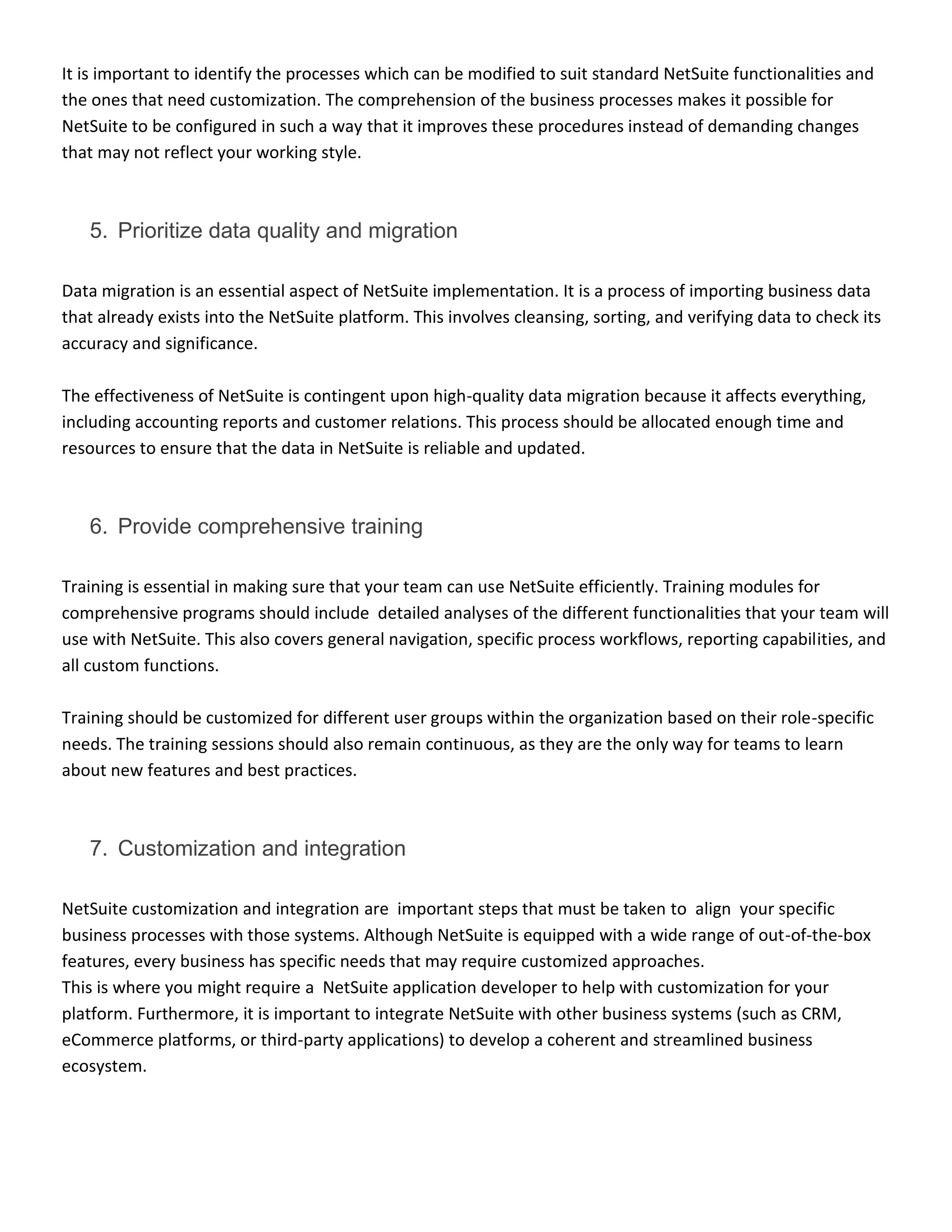 The Top 10 Tips for a Successful NetSuite Implementation | DOCX