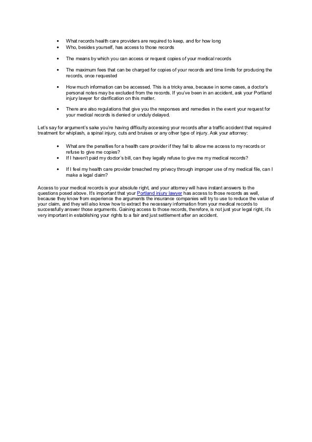 gathering medical records for