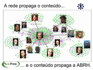 A rede propaga o conteúdo...




       … e o conteúdo propaga a ABRH.
 