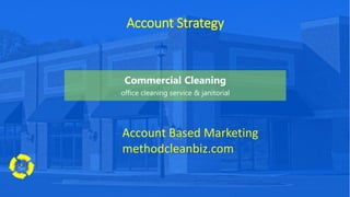 Commercial Cleaning
office cleaning service & janitorial
Account Strategy
Account Based Marketing
methodcleanbiz.com
 