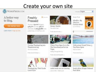 Create your own site
 