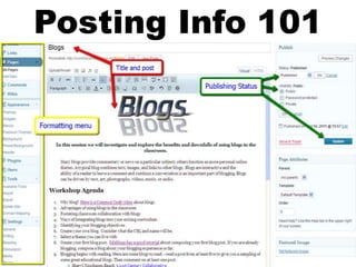 Posting Info 101
 