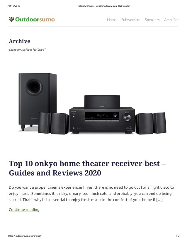 best shallow mount subwoofer 2019