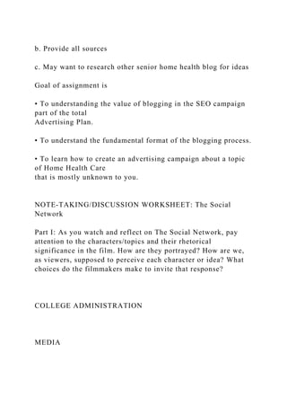 Blog Assignment 3 parts of your blog assignment 1) Do .docx