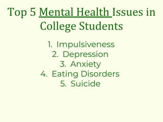 Dealing with Mental Health in College | PDF