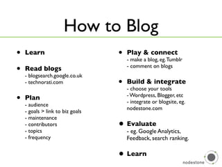 Zero Budget Blogging