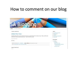 How to comment on our blog
 