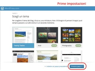 Prime impostazioni

 