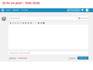 Scrivi un post – Solo testo

 