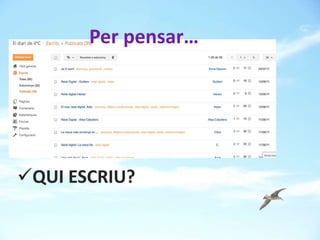 Per pensar…




QUI ESCRIU?
 