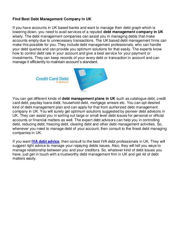 Debt Managment Company UK