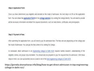 How to Get Direct Admission in Top Engineering College in Delhi NCR ...