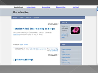 Blog del docente que tiene su propio blog donde proporciona el material.