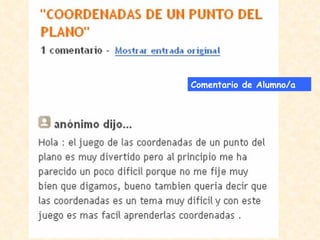 Comentario de Alumno/a  