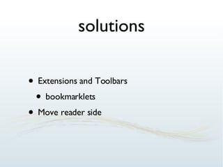 solutions Extensions and Toolbars bookmarklets Move reader side 
