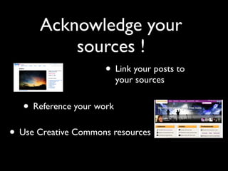 Blog etiquette for students