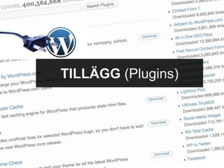 TILLÄGG (Plugins)
 