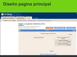 Diseño pagina principal 