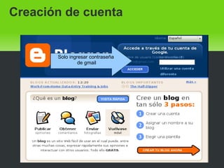 Creación de cuenta Solo ingresar contraseña  de gmail 