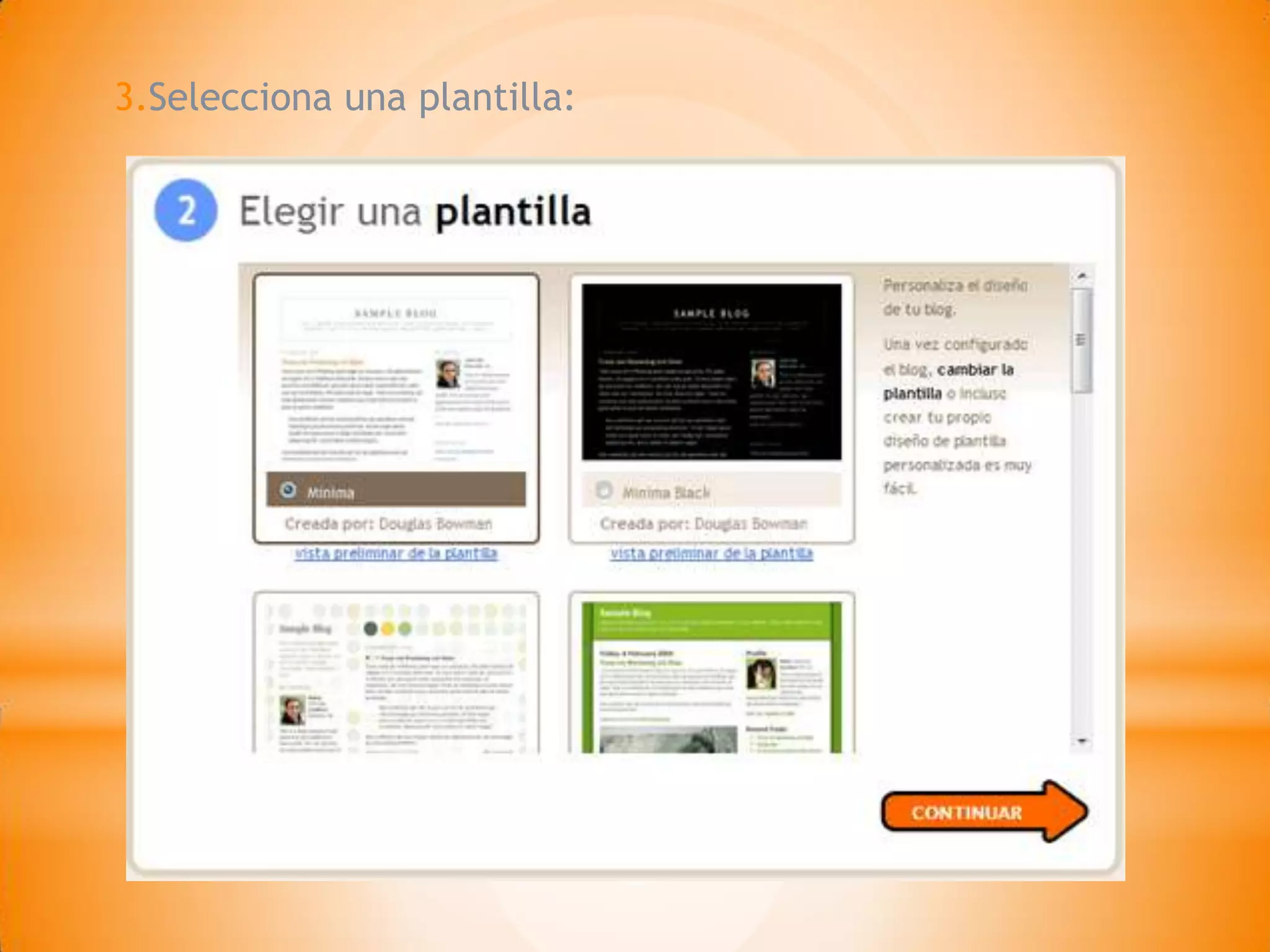 3.Selecciona una plantilla:
 