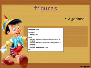 figuras
• Algoritmo:
 