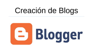 Creación de Blogs
 