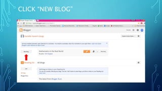 CLICK “NEW BLOG”
 
