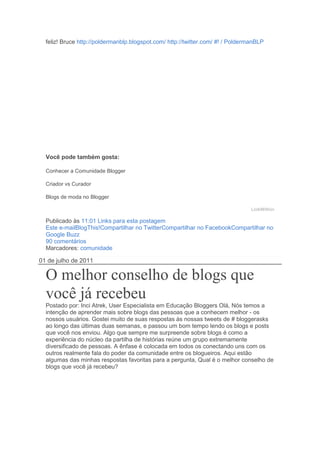 Blogger 31 de agosto de 2011