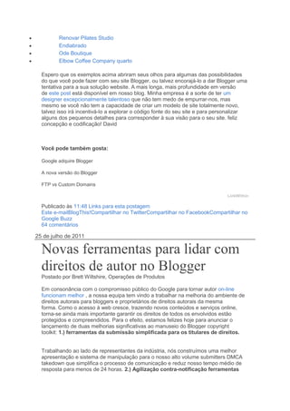 Blogger 31 de agosto de 2011