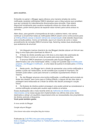 Blogger 31 de agosto de 2011