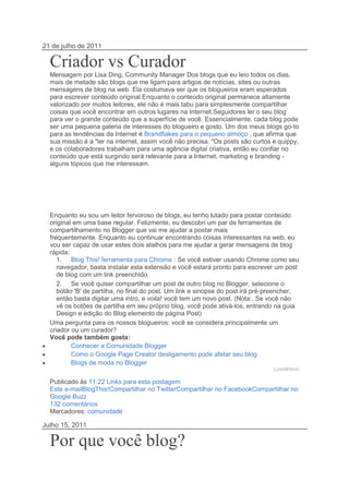 Blogger 31 de agosto de 2011